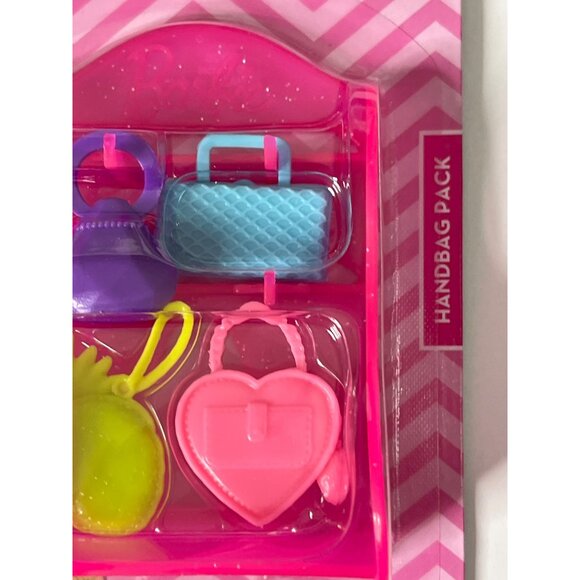 Barbie Purse Pack Accessory Set – 4 Doll Bags w/ Heart & Pineapple NWT - Picture 3 of 5